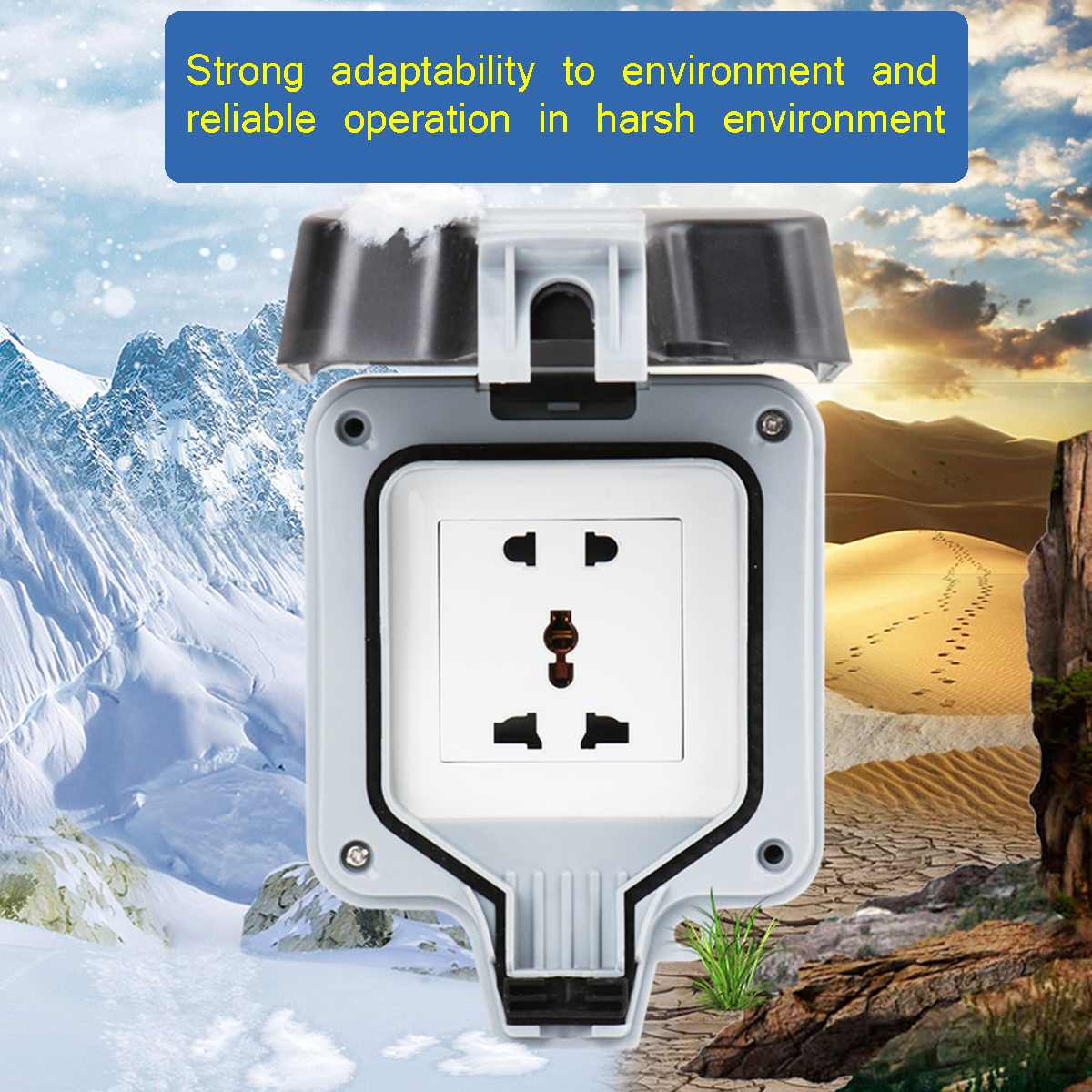 1/2 Gang Electric Plug Box Cover Safety Socket Protector Splash Box Waterproof