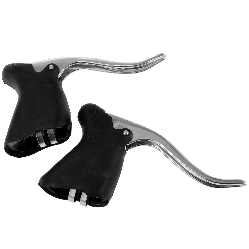 Lovoski 2Pcs Road Bike Bar Brake Lever Bent Hand Brake Handle