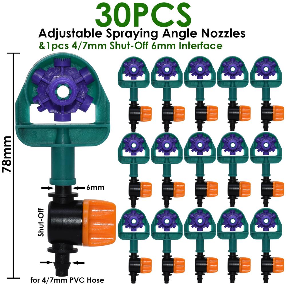 Kas Verstelbare Sprinkler 60/90/180/270/360 Graden Watering Irrigatie Nozzles Op 195Mm Stake Voor Landbouw tuingereedschap: Paars