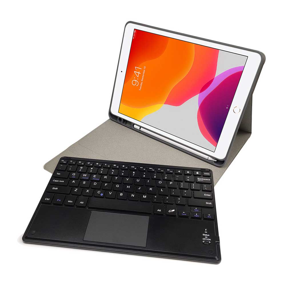 Wireless Keyboard Case Voor Ipad 10.2 Tablet Case Bluetooth Keyboard Cover Voor Ipad 10.2 Pu Leather Afneembare Cover