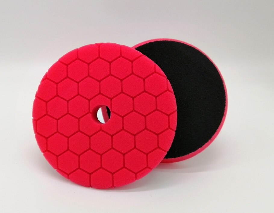 Polijsten Pad 30 Mmthick 6 Inch Hexagon Buffing Pad Blauw Licht Snijden Europa Spons Pad Voor Dual Action Auto Polishier: Red 1PC