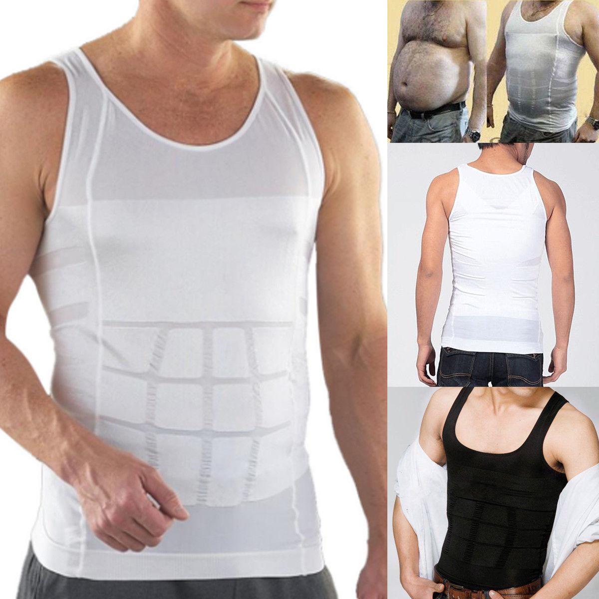 Neue Neue Heiße Männer Body Shaper Abnehmen Hemd Volle Taille trainer Shapewear Korsetts Weste
