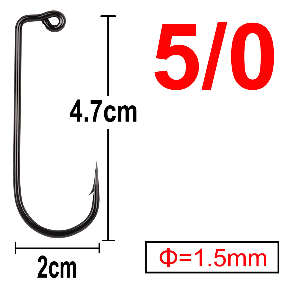 100 stks 90 Graden Jig Vliegbindset Sterke Draad Zoutwater Zoetwater Vis Haak Aberdeen jig vissen maat 6 4 2 1 1/0 tot 4/0 #