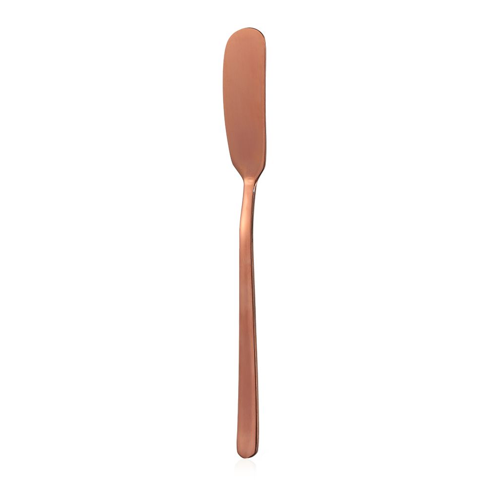 Polishing Butter Knife Stainless Steel Creativity Tableware Decorating Knife Jam Knife Spatula: Rose Gold