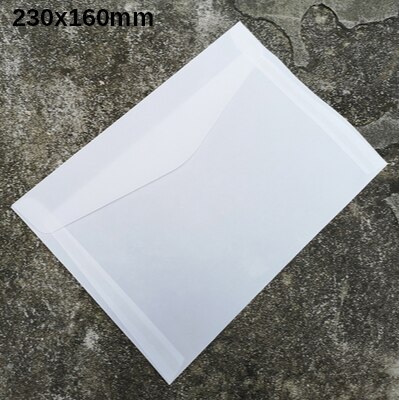 50Pcs/lot 17.5cm ~ 23cm translucent mailer/ envelope DIY parchment paper envelopes for Wedding Party Invitation Card Envelopes: 230mm X 160mm