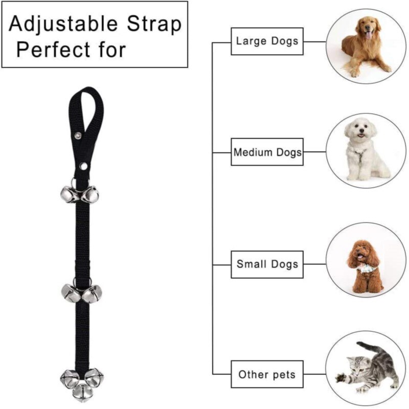 Dog Doorbells Premium Training Potty Great Adjustable Dog Bells for Housebreaking Clicker Door Bell Puppy Training Tool