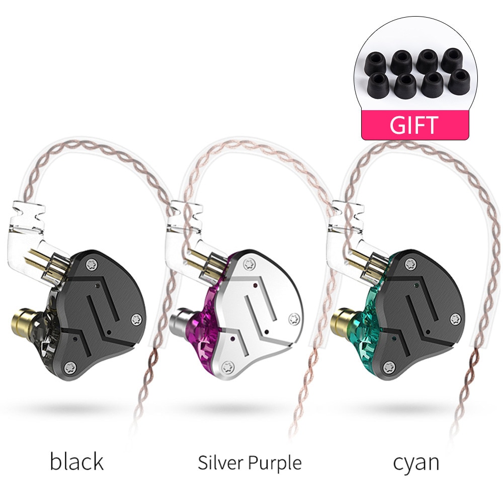 KZ ZSN Hybride In-Ear Oordopjes - 1BA+1DD Drivers, HIFI DJ Monitor, Bedraad 3.5mm, Ruisonderdrukking