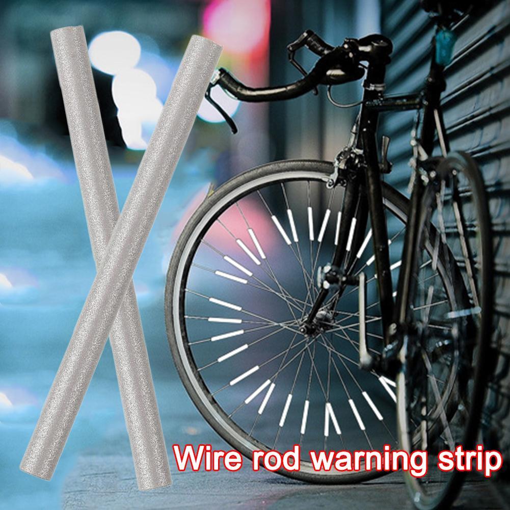 12 stk/taske cykelhjul fælg eger cykel montering rør advarsel cykel diy rør sikkerhedsreflekterende reflektor lysbånd  x9 g 4