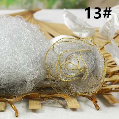 1pcs Making Flower Stocking Gold/Silver Silk Flower Accessories Decor DIY Nylon Flower Material Artificial Flower For Wedding: 13