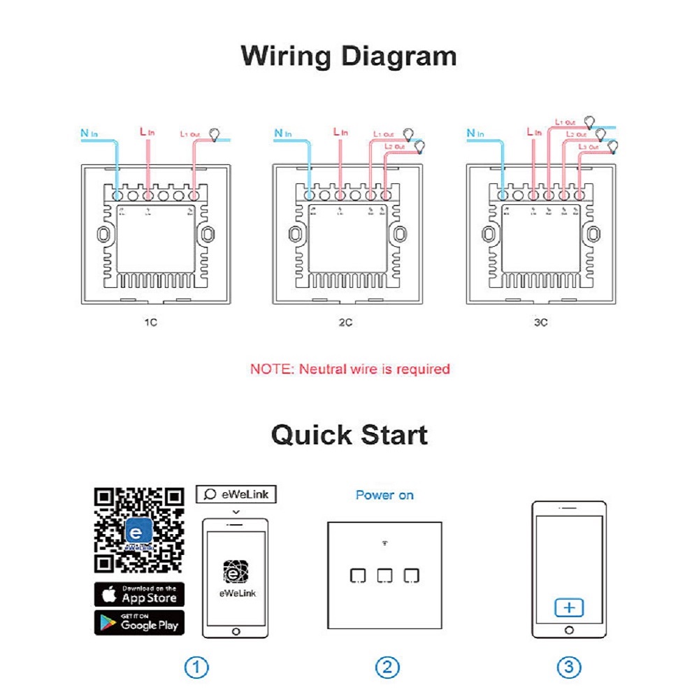 SONOFF Tx T0 US/ue/royaume-uni 1/2/3 Gang Wifi panneau de commutateur d'éclairage mural tactile/voix/contrôle d'application Eweilink domotique intelligente Alexa IFTTT