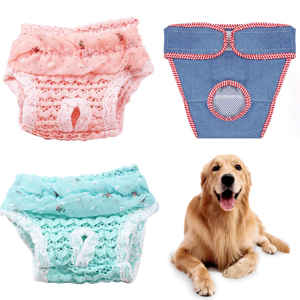 Hund fysiologiske bukser ble menstruation undertøj trusser til hund sanitære vaskbare hunhunde hvalpe shorts trusser s-xxl