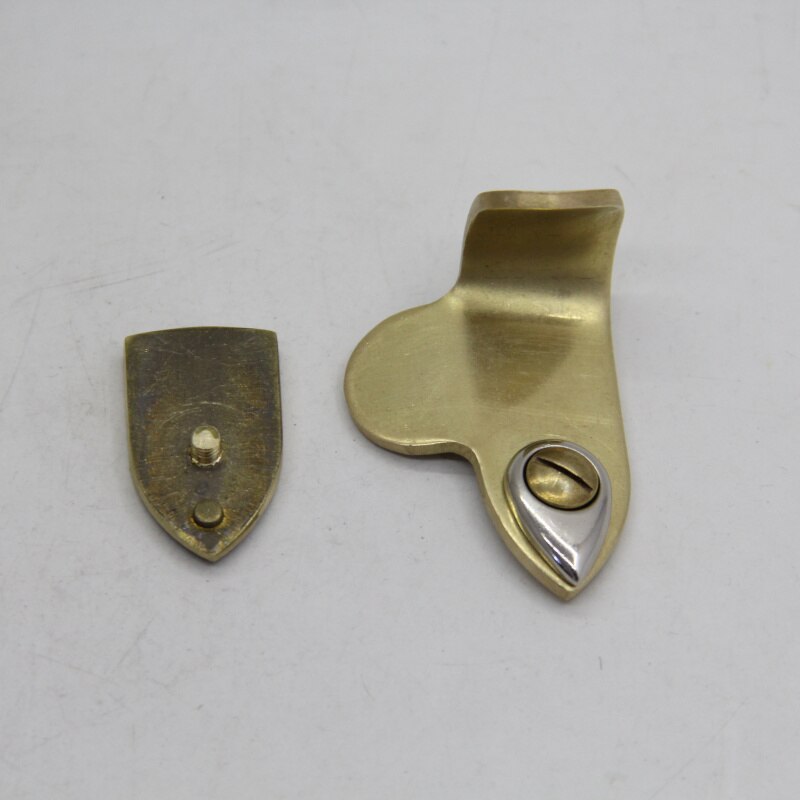 Saxofoon Sax Duimsteun Haak Alto Sax Reparatie Onderdelen Messing Ongeverfd + Vinger Greep Pad Saxofoon Sax Duimsteun haak 1 Pcs