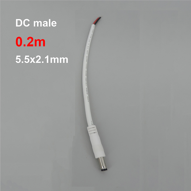 Weiß 18awg 7a DC-Stecker DC-Buchse Kabel Netzteil Verlängerung kabel 5,5mm x 2,1mm 2,5mm Kupferdraht: Armee Grün