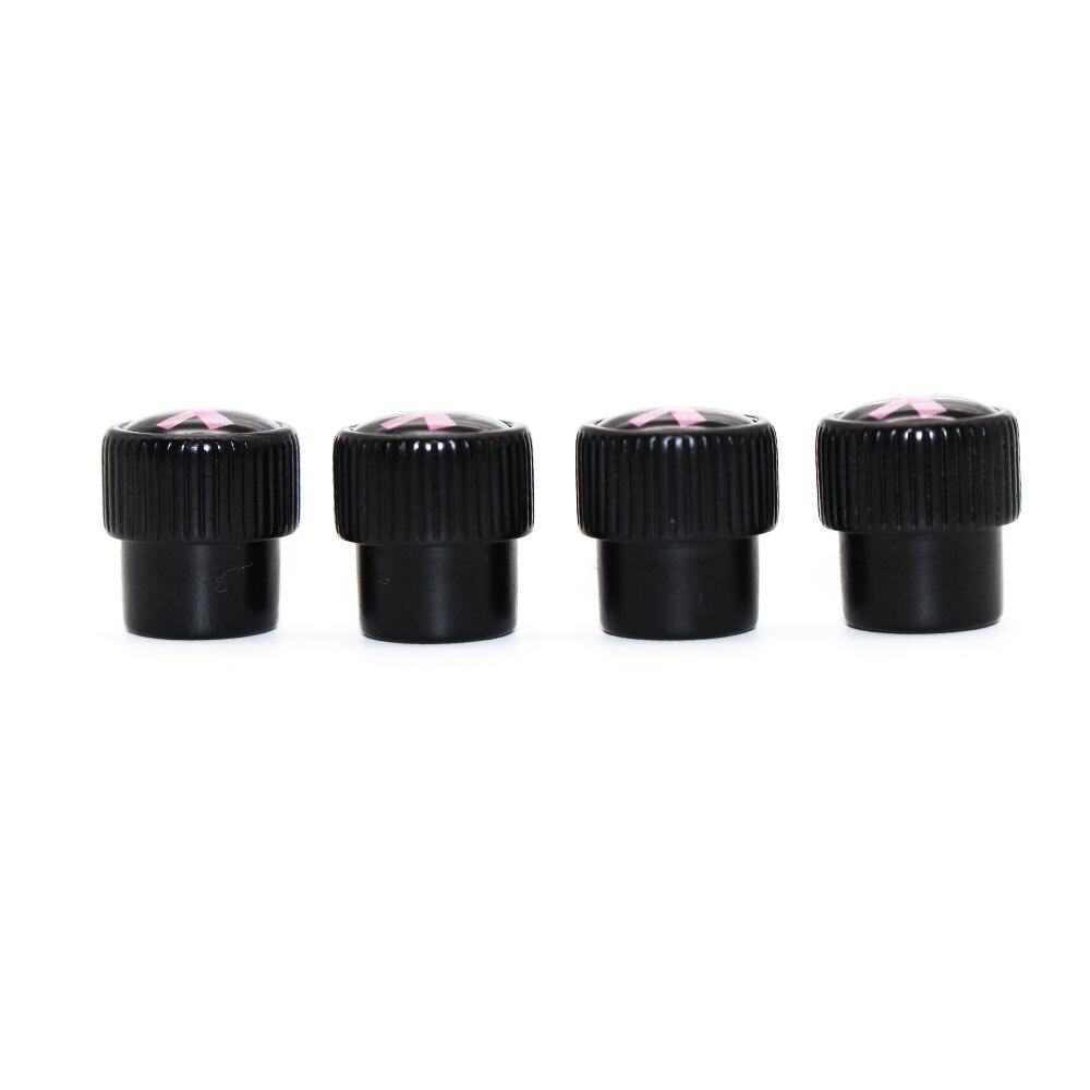 4 Stks/set Zinklegering Roze Lint Stijl Ventiel Cap Tire Wheel Stem Air Valve Caps Voor Auto 'S