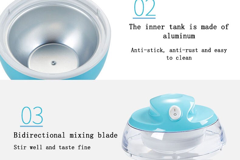 Cone Maker Household Automatic Ice Cream Maker Fruit Ice Cream Children DIY Homemade Ice Cream Fried Ice Small SQ-MJ06A ZG