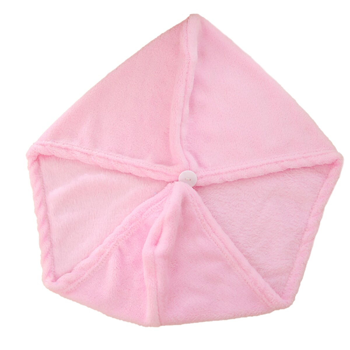Korallfleece hår torr handduk superabsorberande turban handduk turban för kvinnor hår bad inlindad mössa: Rosa