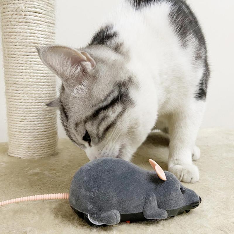 5 Colors Cat Toys Remote Control Wireless RC Electronic Cat For Kitten Toy Simulation Rat Mice Toy Toy Novelty Mous F8J8