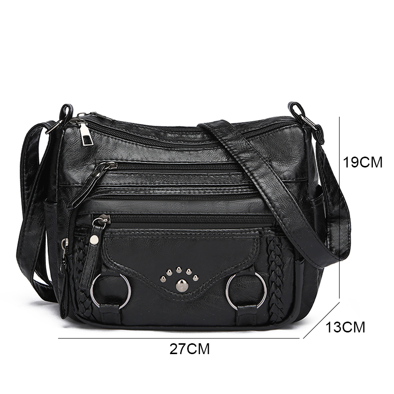 Muchos bolsos cruzados grandes de bolsillo para mujer 2024 Sac A Main Femme bolsos de lujo de cuero bolsos de mujer bolsos de de