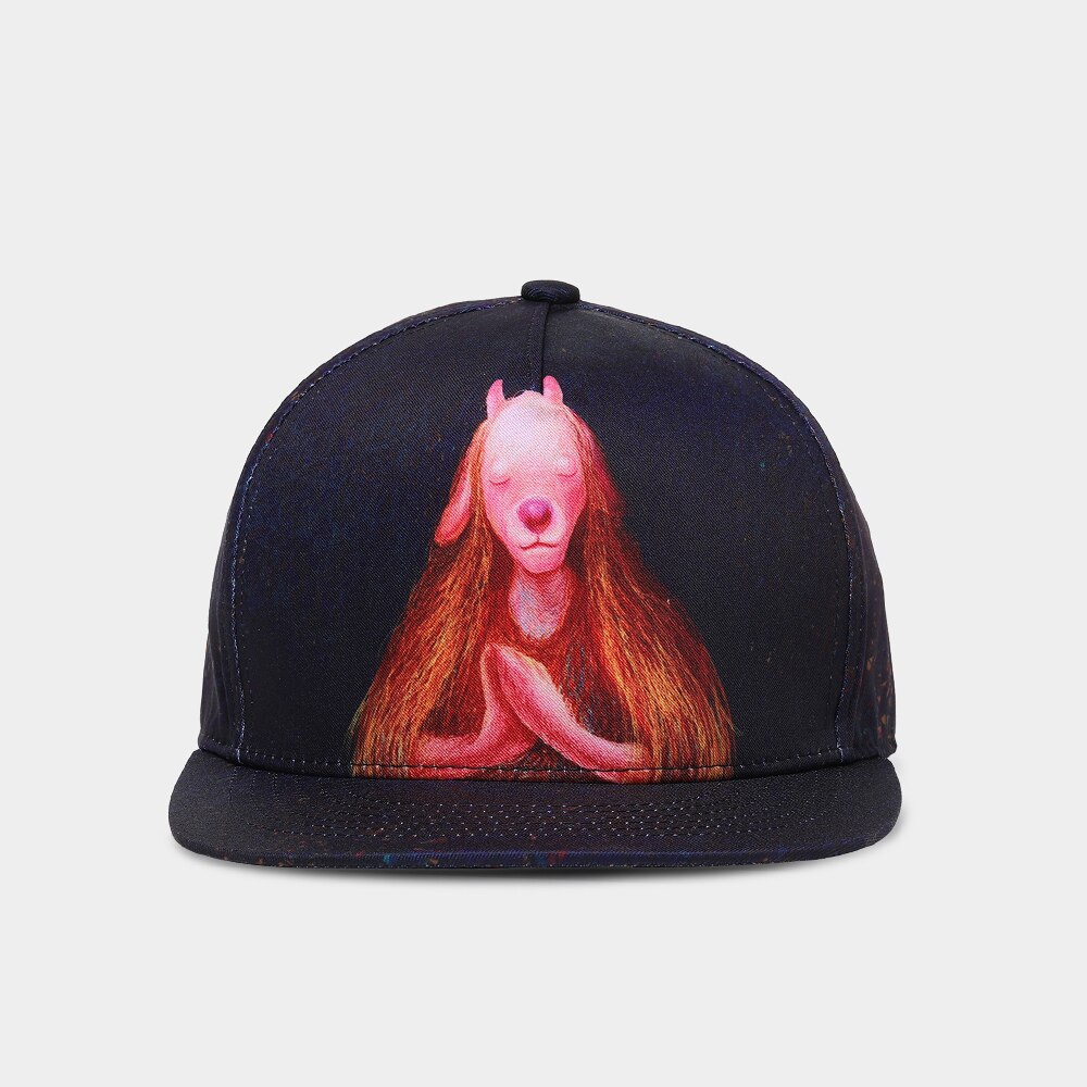 Gorra NUZADA con estampado 3D para hombre y mujer, gorra de Hip Hop, gorras clásicas bonitas de animales, gorra de algodón con personalidad para primavera y verano