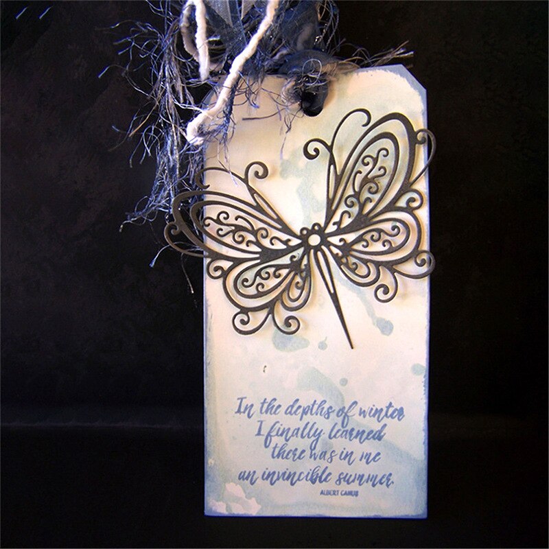 Troqueles de corte de Metal con flores y mariposas negras para Sello de álbum de recortes/álbum de fotos decorativo en relieve tarjetas de papel DIY