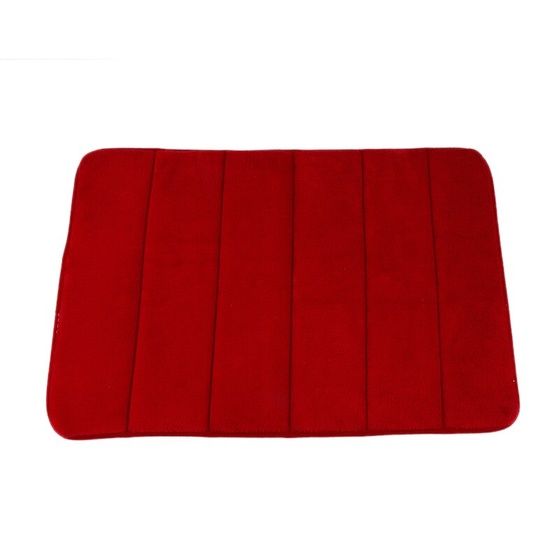 24 Hours Memory Foam Non-slip Carpet, Strong Water Absorption, Soft And Comfortable, Easy To Clean Bathroom Supplies: Red wine