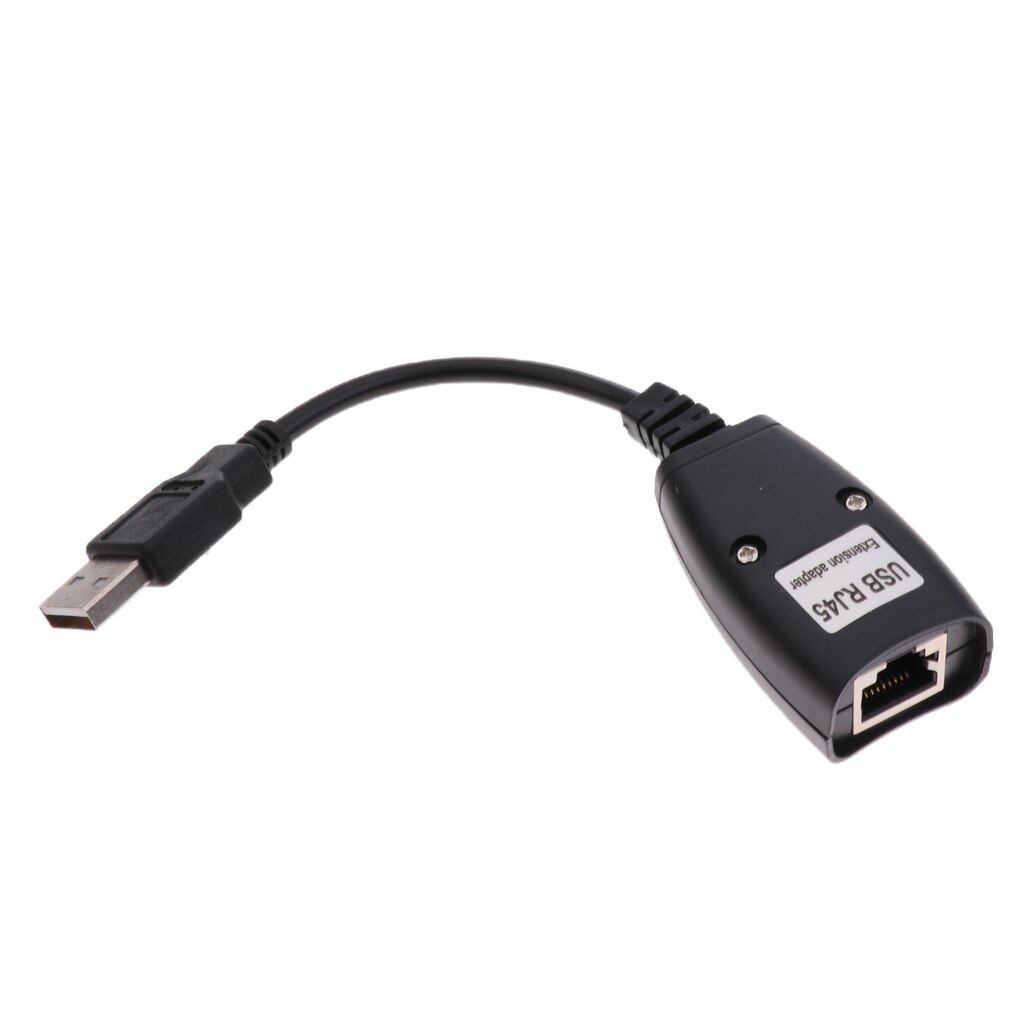 USB 2.0 Extender to RJ45 Over Cat5/6 Connection Ethernet Extention Cable