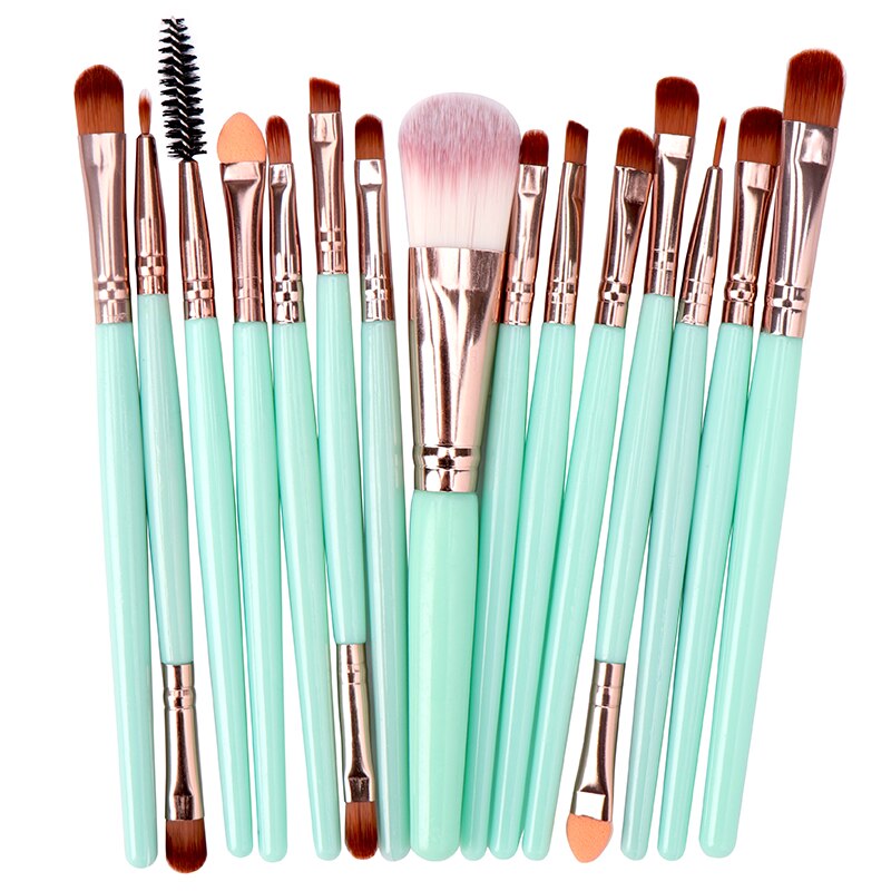 Lemoda Makeup Brushes Set 15pcs Eyebrow Highlighter Powder Foundation Eye Shadow Brush Cosmetics Makeup Brush