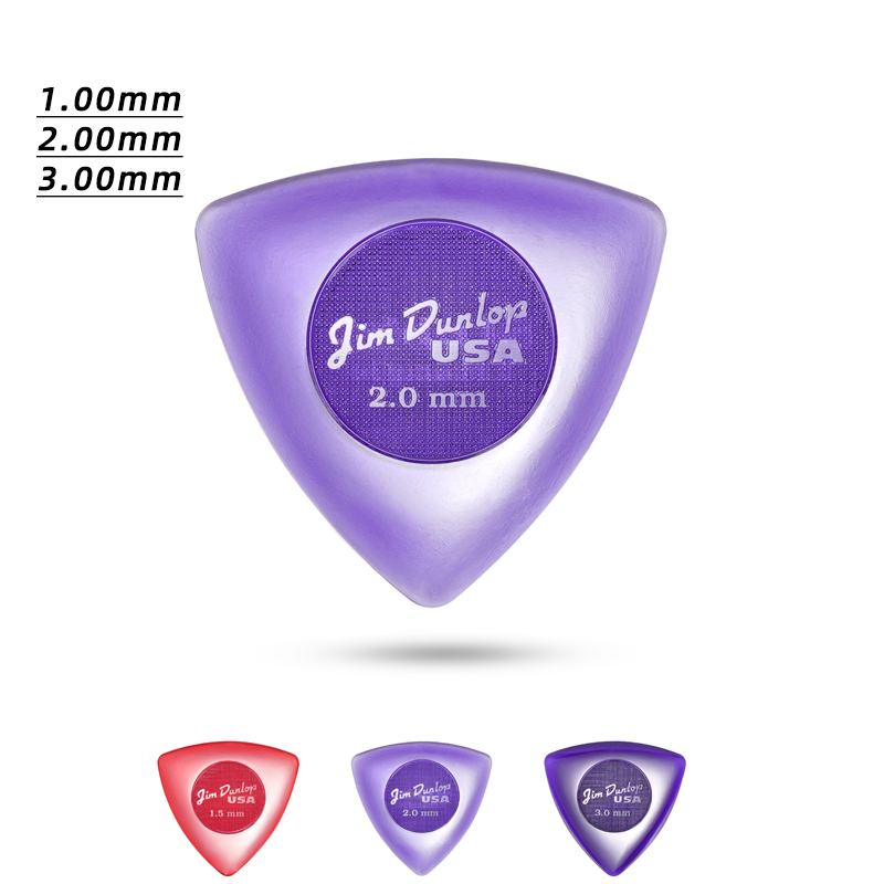 Dunlop Pick. Big Triangle series anti-slip.Wear-resistant.It has a thickness of 1.5/2.0/3.0mm. Suitable for electric guitar/bass