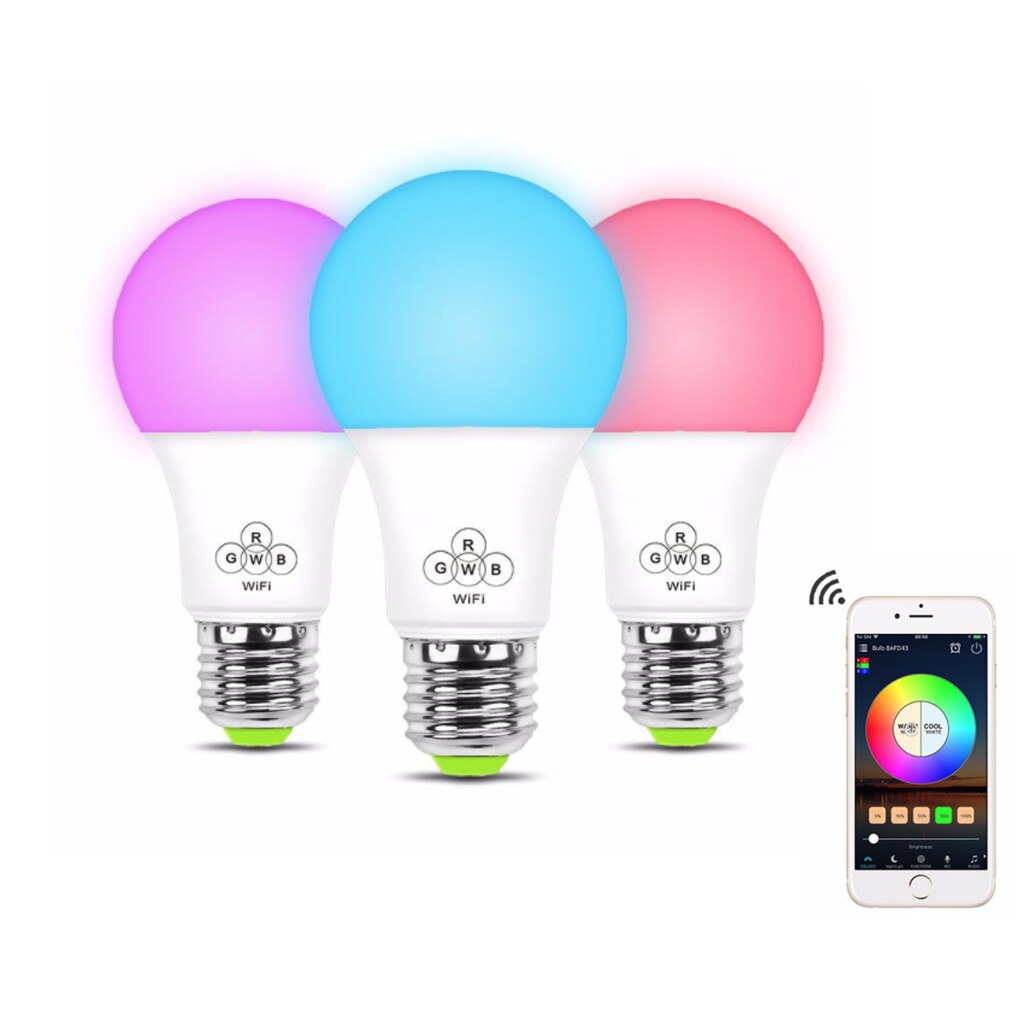 E27 Wifi Slimme Lamp Dimbare Multicolor Wake-Up Lights Rgbw Led Lamp Bluetooth 4.0 Led Gloeilamp Voor home Decor Lampara