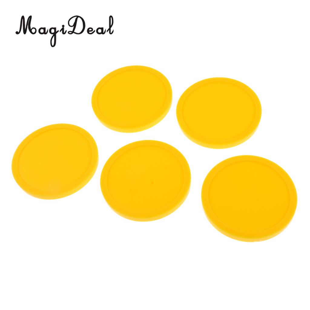 Lot De 5 Palets Air Hockey 82 Mm - Rechange Pour Table Standard - Plastique Durable - Jeu Familial