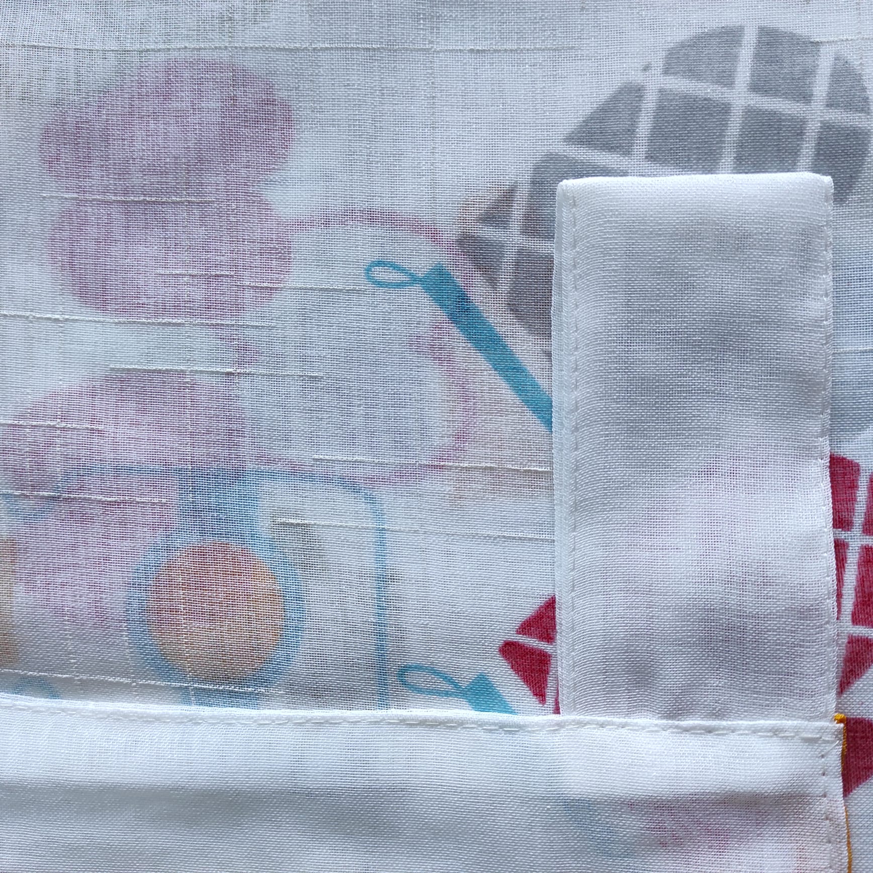 Cortina de Cocina visillo Estampados con Presillas Translucidas para Decoración de Ventanas, fino.