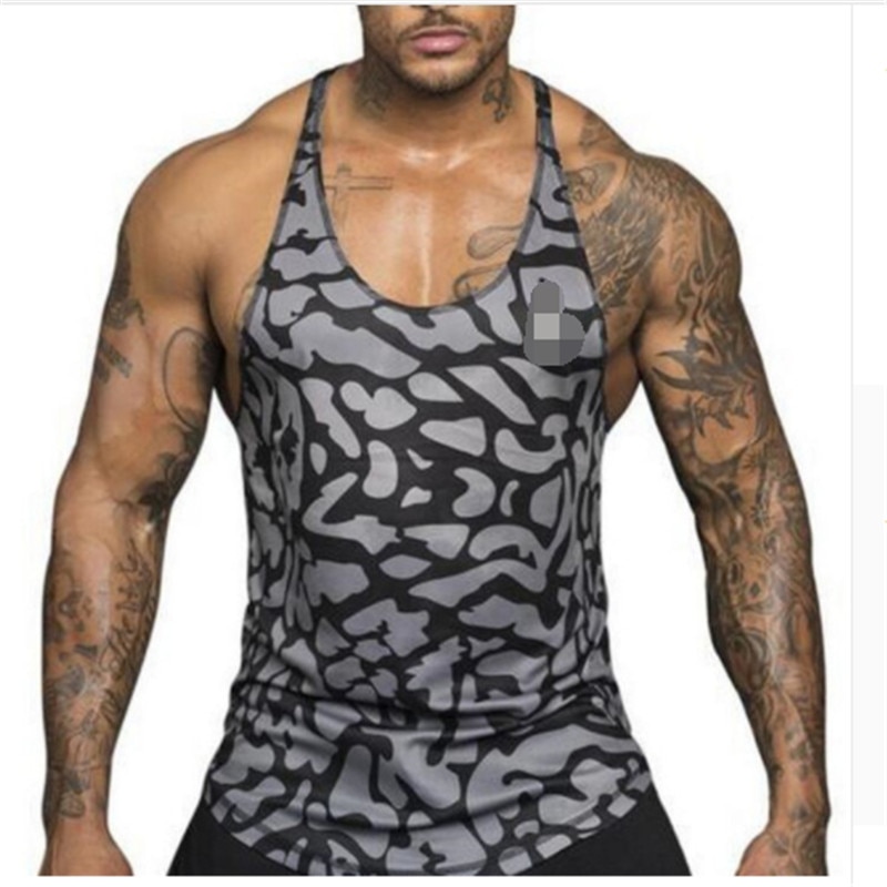 Løbekompressions-tanktops til mænd ærmeløse fitness-vest til mænd sport træningsvest mænd jogging toppe muskel undertrøje top