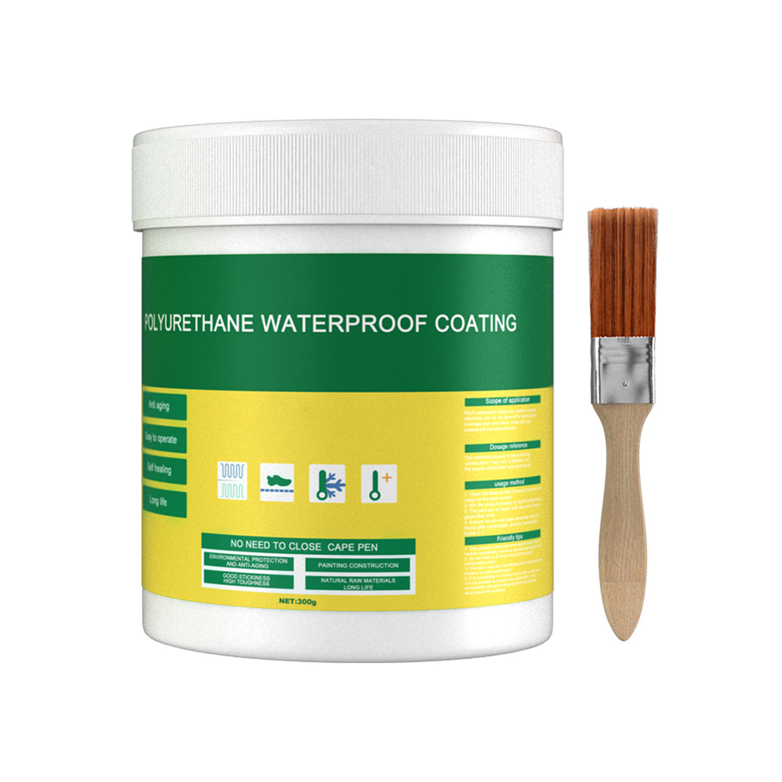300/600/900/1200G Waterdichte Coating Afdichtmiddel Transparante Lijm Met Borstel Onzichtbaar Anti-Lek Dak Reparatie Gebroken Middel Gereedschap