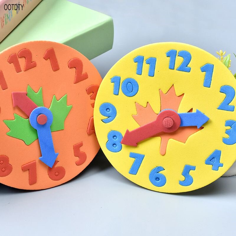 freundlicher freundlicher DIY EVA Schaum Uhr Uhr Anzahl Spaß Mathematik Puzzle Spiel Lernen Bildung Spielzeug Intelligenz Puzzle