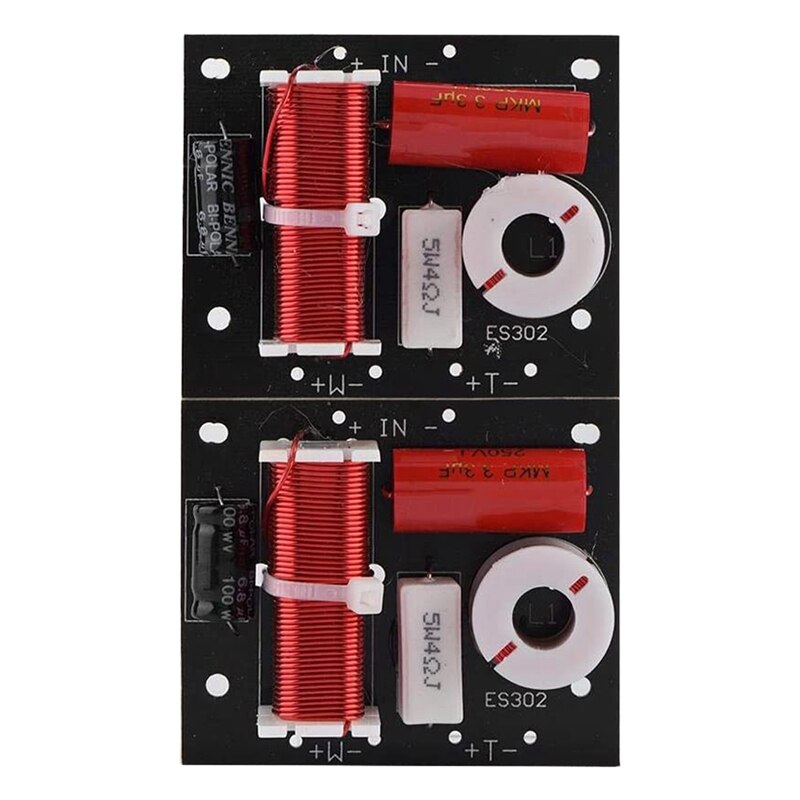 2 stück 400w- lautsprecher-frequenzteiler 2- wege 2- einheiten hifi-soundshelf-frequenzweichen für tieftöner und hochtöner