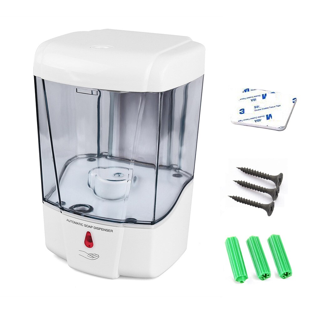 700ml Soap Dispenser Automatic Touchless Sensor Hand Sanitizer Detergent Liquid Soap Dispenser Wall Mounted For Bathroom Kitchen: Default Title