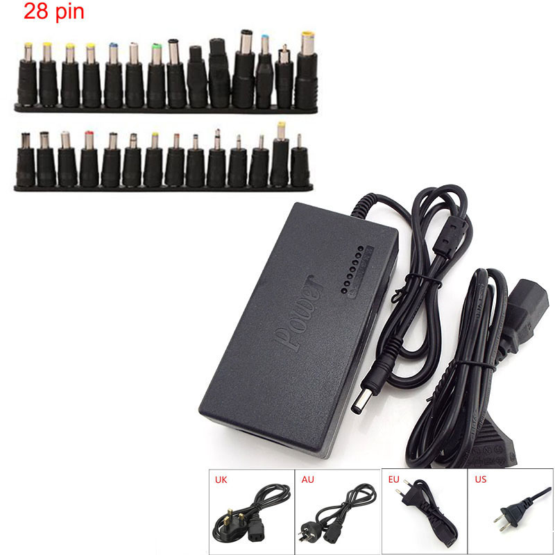 AC A DC 12V 15v 16v 18v 19v 24V Adattatore universale regolabile per caricabatterie Convertitore DC 96W per PC Laptop Eu US UK AU v: Brown / Regno unito