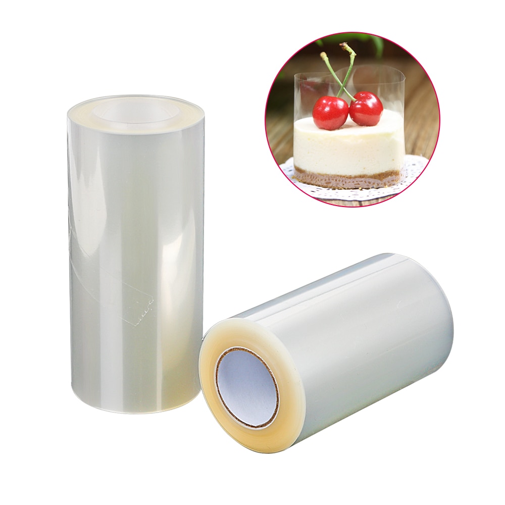 1 Roll Transparent Cake Collar Mousse Surrounding Edge Kitchen Cake Chocolate Candy Baking Surround Film Lining Rings Molds ZXH
