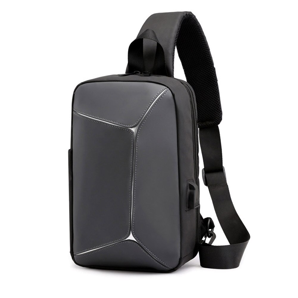 Mannen Borst Schoudertas Crossbody Tas Waterdichte Grote Capaciteit Voor Mobiele Telefoon: gray