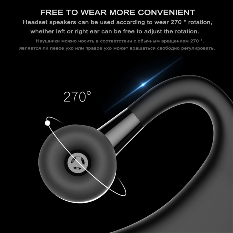 V9 mains libres affaires sans fil Bluetooth casque avec micro contrôle vocal casque pour lecteur connecter avec 2 téléphones