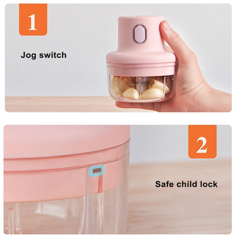 Wireless Mini Electric Garlic Artifact Small Household Crushing And Vegetable Garlic, Ginger Pounding Chopping Garlic Minin X6U6