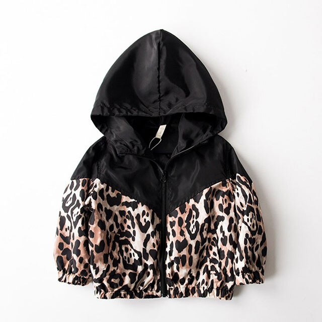 2 3 4 5 6 7 jahre Herbst Infant Kinder Baby Mädchen Jacke Outfits Leopard Print Frühling Langarm zipper Mit Kapuze Mantel Outfit: 7