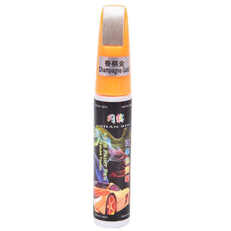 DIY Auto Paint Repair Pen Brush Black Car Body Repair Tool Car Clear Scratch Remover Touch Up Pens Car Paint Tool: Champagne gold