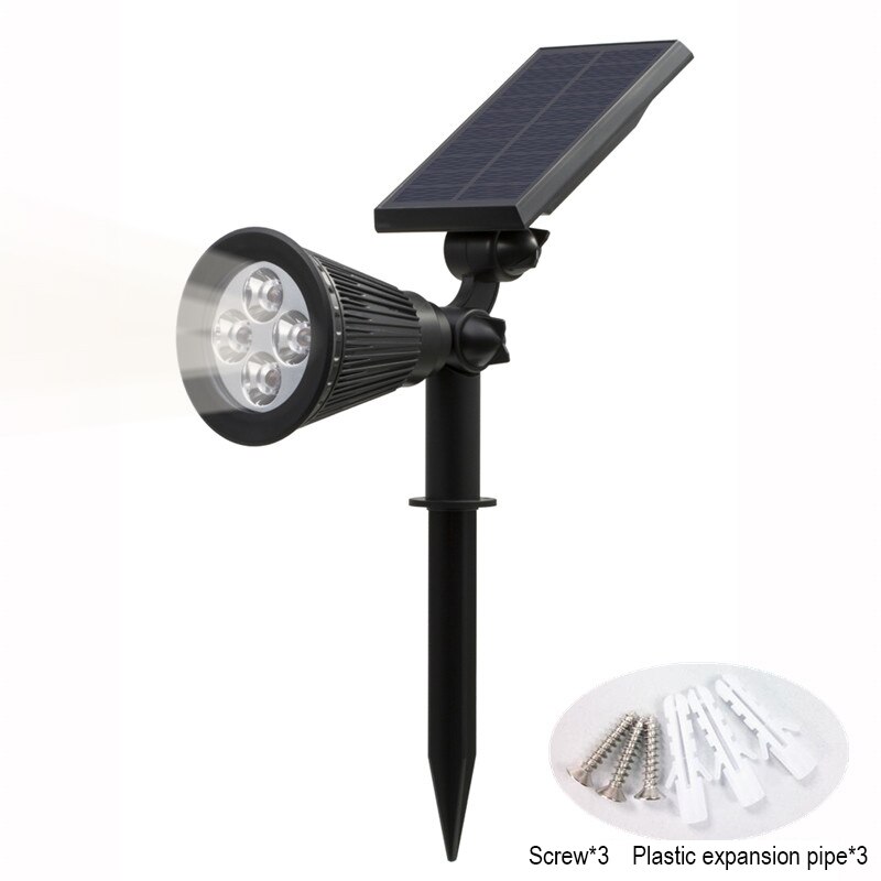T-SUNRISE Solar Lamp Waterdicht IP65 Outdoor Tuin Gazon Lamp Landschap Wandlampen 4LED/7LED Diverse Kleuren Zonne-verlichting: 6000K White