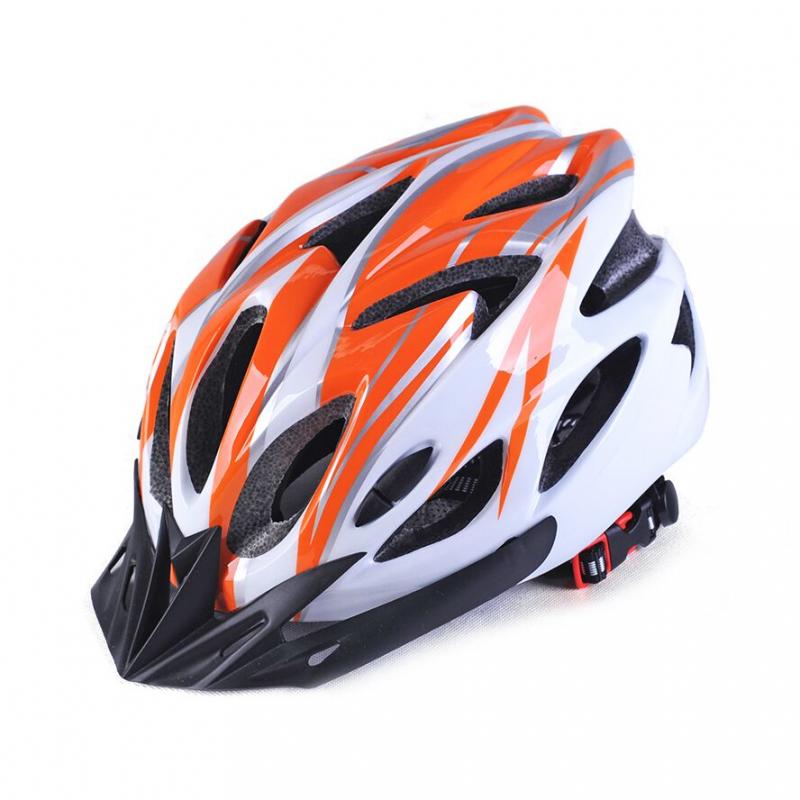 Mtb cykling safy justerbar hjelm cykel voksne mænd kvinder cykel sikkerhedshjelm beskyttelse sportshjelm praktisk: Orange