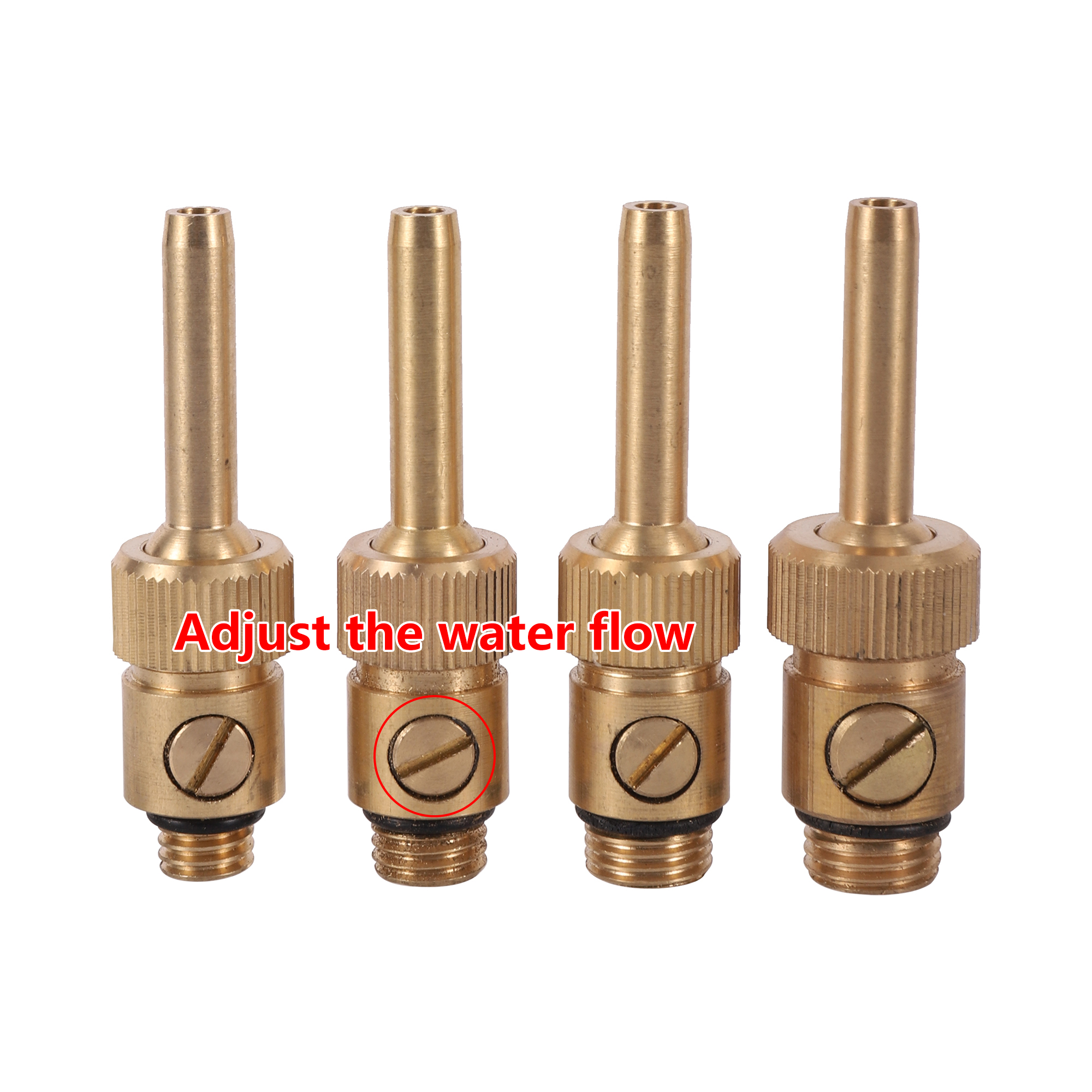 Messing Watergordijn Fontein Vijver Spray Vijver Fontein Hoofd Landschap Fontein Accessoires 1/4 Inch Verstelbaar Mondstuk