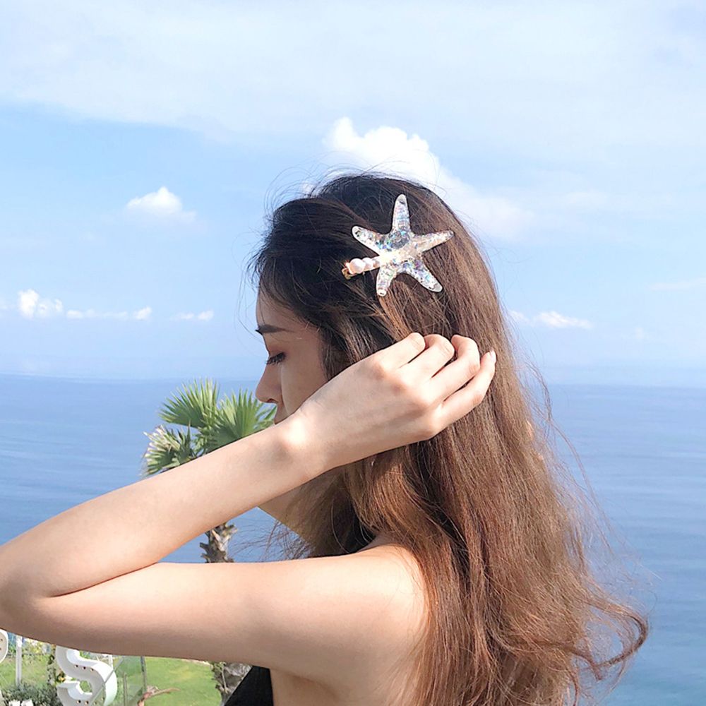 Søstjerne stjerne hårspænder til dame kvinder hårnåle sommer strandfest hårspænder hårpynt