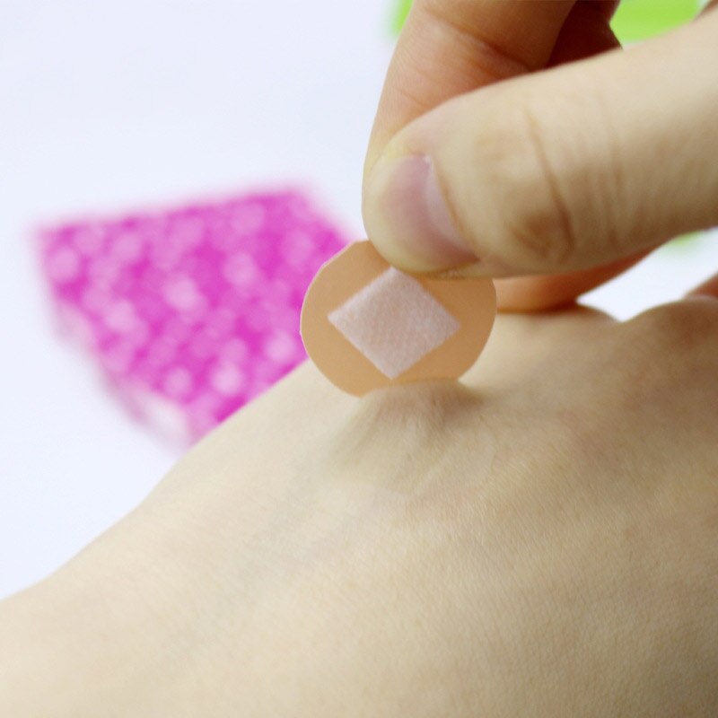 100 Pack Spot Lijm Bandages Ronde Sheer Steriele Non-stick Pad Voor Kleine Wondverzorging ALS88