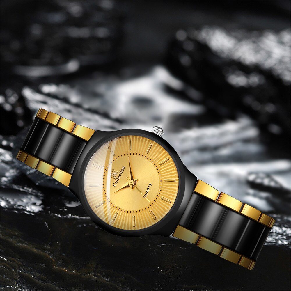 Zwart Roestvrij Stalen Band Vrouwen Horloges Dames Klok Quartz Horloges Zegarek Damski Reloj Mujer