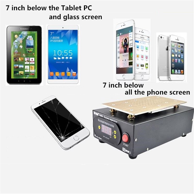 Lcd separator maskine indbygget pumpe vakuum skærm reparation maskine sæt til smartphone refurbish 948s+  med telefon adskille værktøj